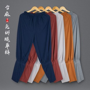 僧裤 出家僧人和尚裤 免绑腿麻纱超薄款 僧人僧衣服小褂裤 短褂裤 夏季
