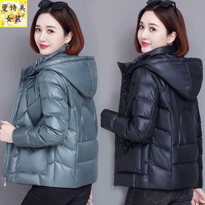 亮面免洗羽绒棉服女装外套冬2024年新款棉衣妈妈短款小个子小棉袄,女装/女士精品,棉衣/棉服,淘宝优惠券,粉丝福利购,淘宝优惠卷