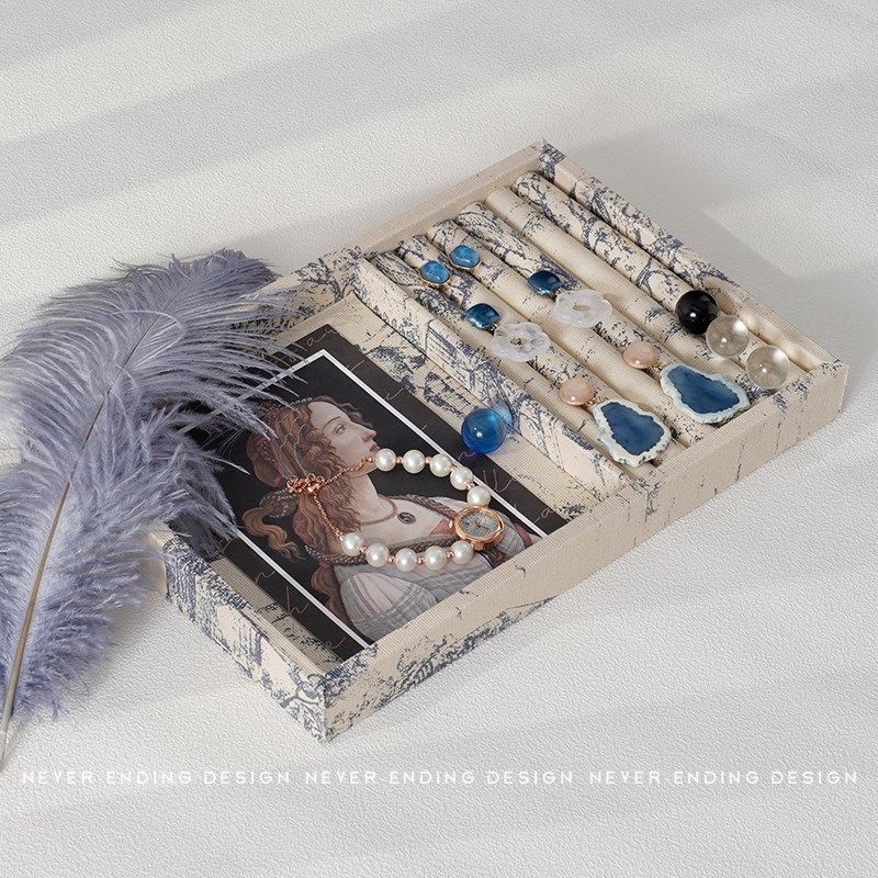 法式浪漫蓝色系样板间展厅梳妆台桌面抽屉柜耳环手表首饰软装饰品,家居饰品,家饰软装搭配套装,淘宝优惠券,粉丝福利购,淘宝优惠卷