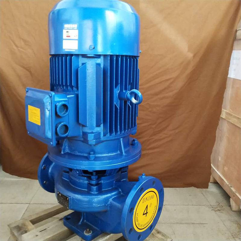 立式管道蓝色离心泵 循环冷却冷冻水泵 菱研广亿抽水泵 货源供应