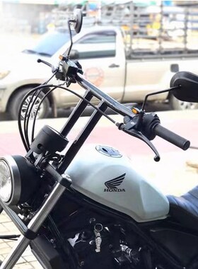 适用于CM500改装25管黑色直插车把 可来尺寸图定制的