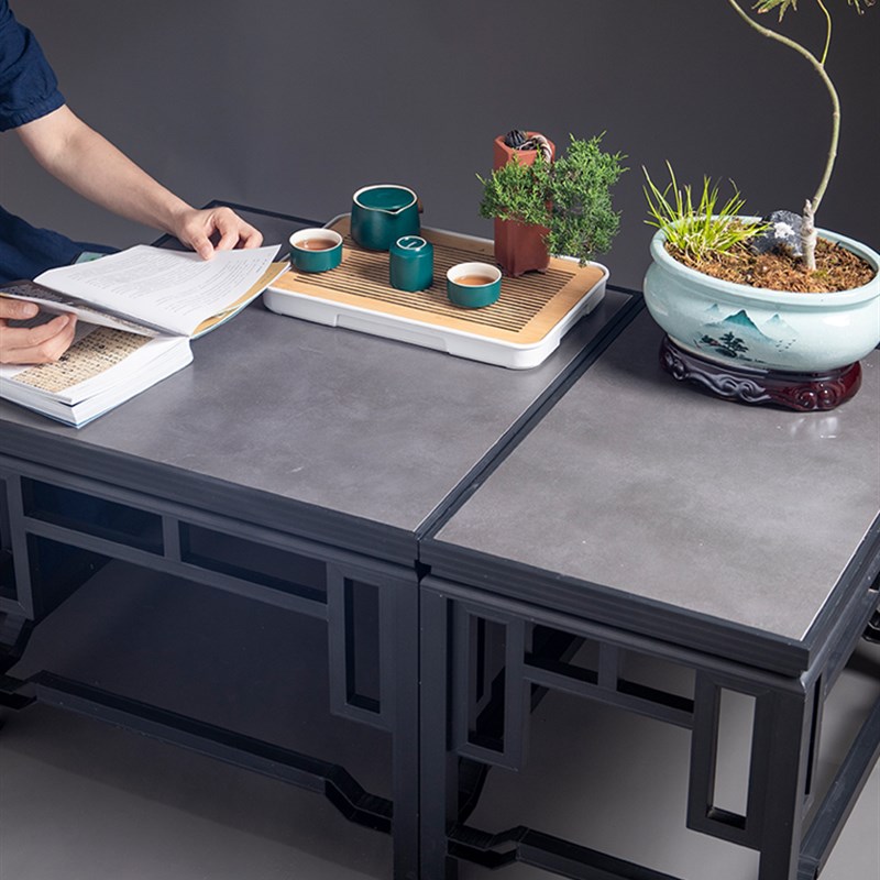 中式花架子客厅落地式q置物架阳台铝材花台几架新款室内多层花盆