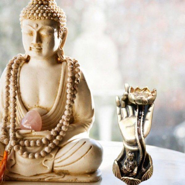 纯黄铜佛手莲花双层荷叶倒流香炉实心荷花池塘香架香薰茶宠小摆件,特色手工艺,佛教工艺品,淘宝优惠券,粉丝福利购,淘宝优惠卷