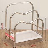 炒锅台面菜板架收纳架子架架锅具厨房置物架不锈钢新款 放锅盖菜盆