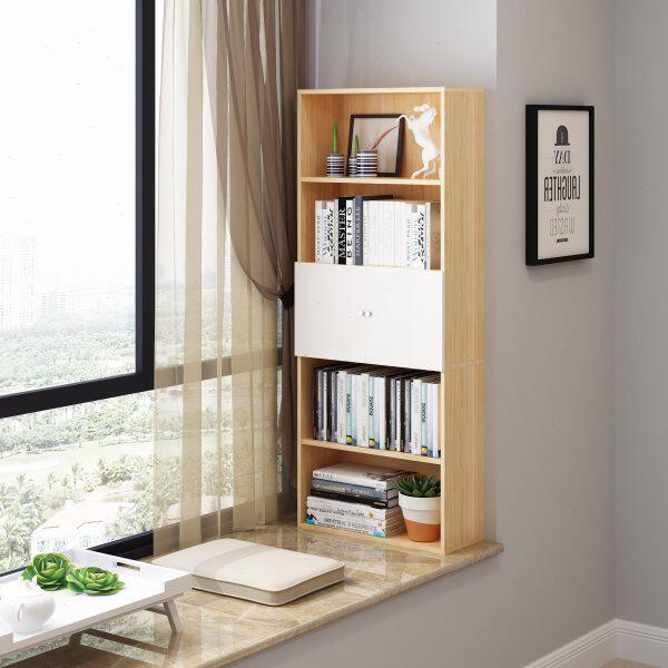 迷你三层阳台置物架自由组合书架小型书架飘窗储物柜简约落地书柜