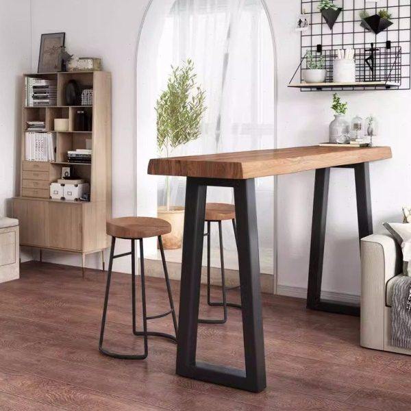 吧台桌实木客厅隔断桌靠墙长条桌窄沙发后高脚桌阳台靠窗休闲桌椅