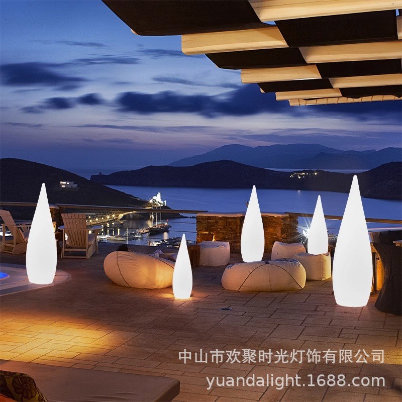 景观灯户外太阳能庭院落地灯网红露营氛围灯水滴灯U花园装饰草坪