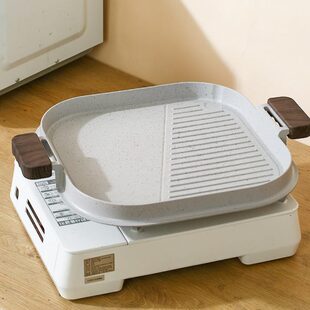 专用烤瓦斯炉露营锅烤肉盘户外卡式炉烤盘烧烤盘麦饭石平底不粘煎