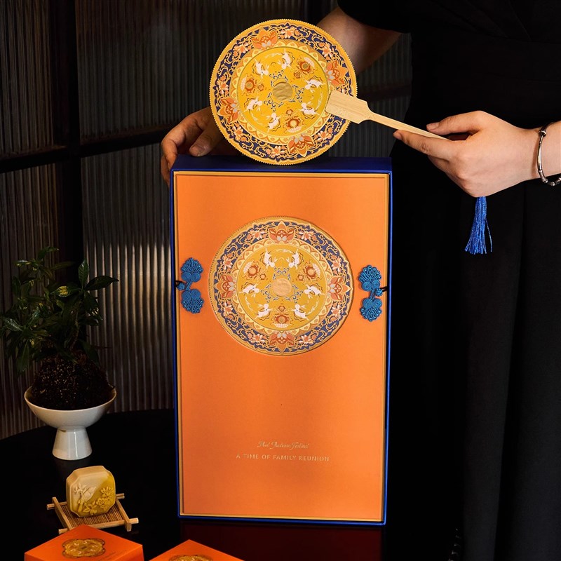 2025b中秋月饼盘扣盒子礼盒包装盒8粒手提硬盒中秋礼品空盒子定制