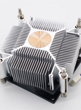 铜芯CPU散热器1366 2011双路服务器主板 X99 X79 X299CPU风扇静音