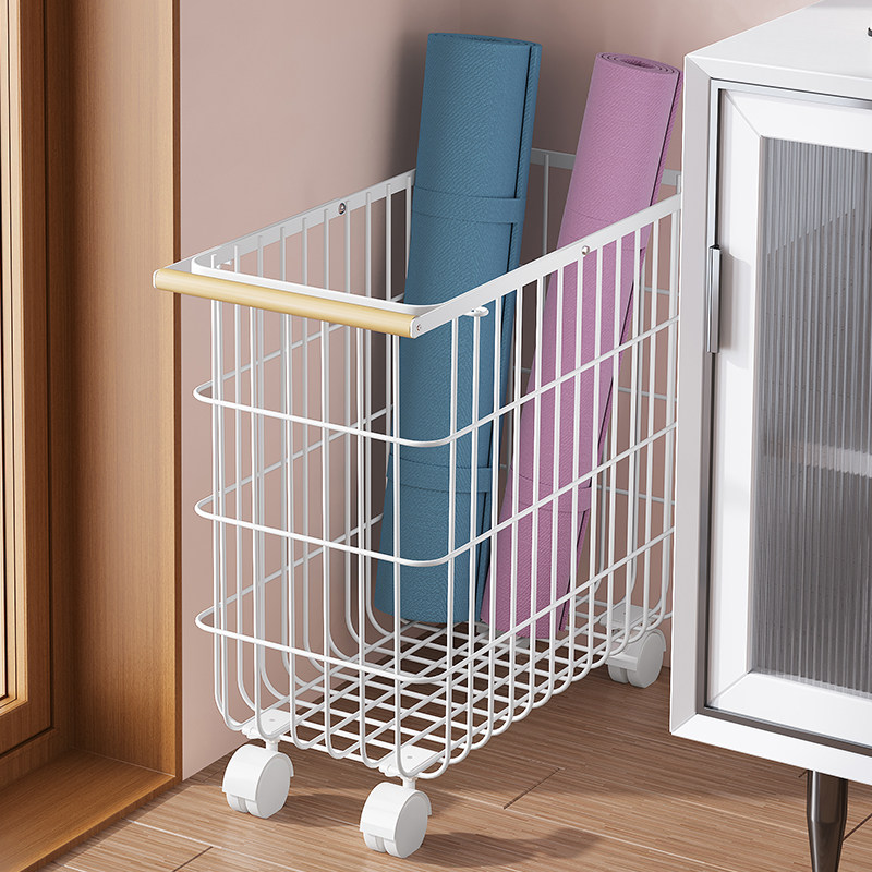 瑜伽垫收纳筐健身器材运动球架羽毛球拍家用置物架带轮可移动架子,收纳整理,运动器材收纳用具,淘宝优惠券,粉丝福利购,淘宝优惠卷