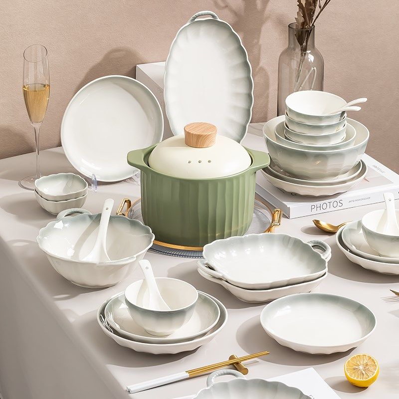 北欧高颜值碗碟套装家用新款个性陶瓷饭碗菜盘子乔迁送礼餐具组合,餐饮具,碗,淘宝优惠券,粉丝福利购,淘宝优惠卷