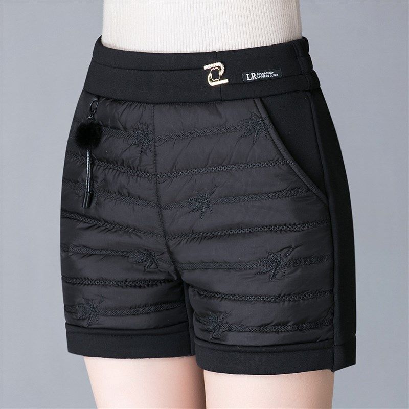 羽绒棉短裤女2023秋冬新款高腰加绒加厚外穿显瘦打底靴裤休闲裤子,女装/女士精品,休闲裤,淘宝优惠券,粉丝福利购,淘宝优惠卷
