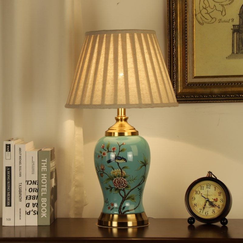 新中式古典禅意陶瓷床头卧室柜调光美式现代简约书房客厅装饰台灯,家装灯饰光源,装饰台灯,淘宝优惠券,粉丝福利购,淘宝优惠卷