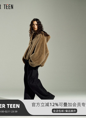 AFTER TEEN两面穿外套半身裙弯刀裤套装