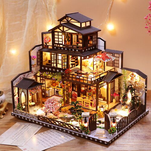 diy小屋 手工创意日式大型别墅制作房子建筑模型拼装玩具生日礼物