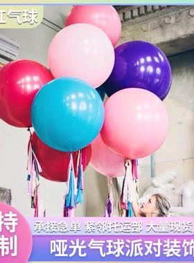 18寸8克哑光气球生日派对装饰婚礼场地布置乳胶各色马卡龙乳胶气