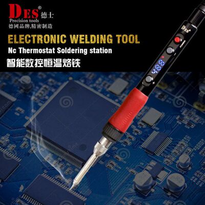 德士强力型DES-S100(100W)调温电烙铁 线路板电子加工焊接工具