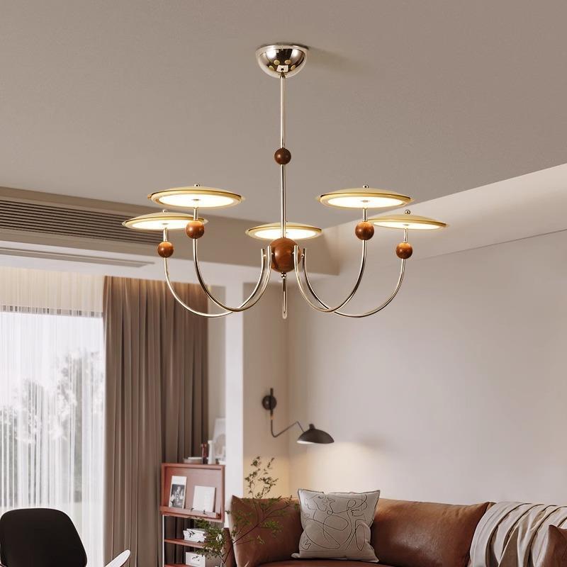 法式中古客厅吊灯复古奶油大厅主灯复古护眼吊灯飞碟卧室餐厅吊灯