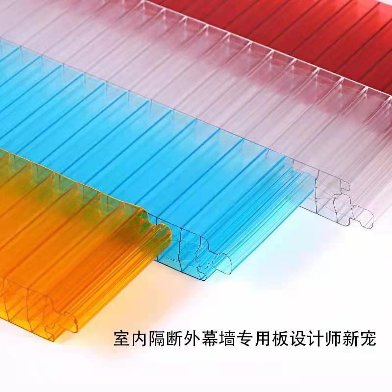 PC插接阳光板门头广告 餐饮连锁店面装饰室内隔断30 40mm插接板