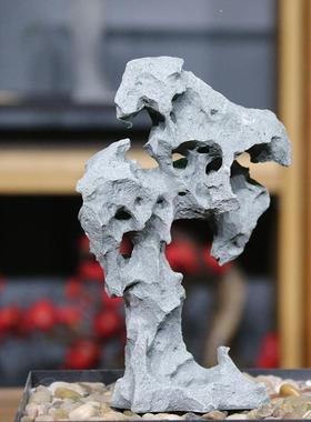 ZQ仿真景观太湖石摆件盆景花卉园艺景观造景太湖石摆设玄关禅意饰