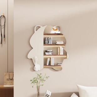 不会碎的小熊软镜子贴墙自粘免打孔门后浴室镜亚克力拍照穿衣镜子