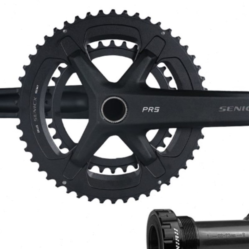 SENICX驭勇 PR5公路车自行车牙盘E 超轻曲柄24mm轴心双盘铝合金