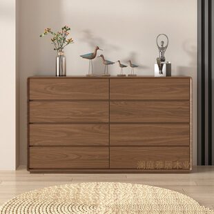 尾收纳柜卧室斗柜实木框大容量主卧床橱墙斗六八斗柜客厅储物柜靠