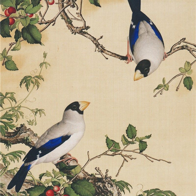 郎世宁花鸟高清艺术微喷画心 客厅玄关书房酒店挂画装饰画,家居饰品,国画,淘宝优惠券,粉丝福利购,淘宝优惠卷