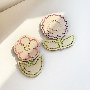 儿童手工穿针引线板缝毛线刺绣玩具幼儿园大班编织区生活区材料包