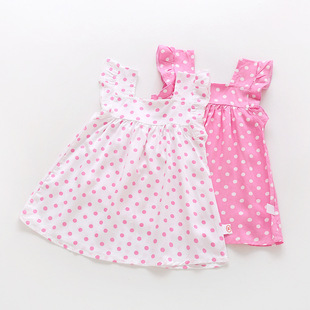 12个月宝宝棉绸女童连衣裙 人造棉背心裙6 婴儿裙子夏季 绵绸裙薄款