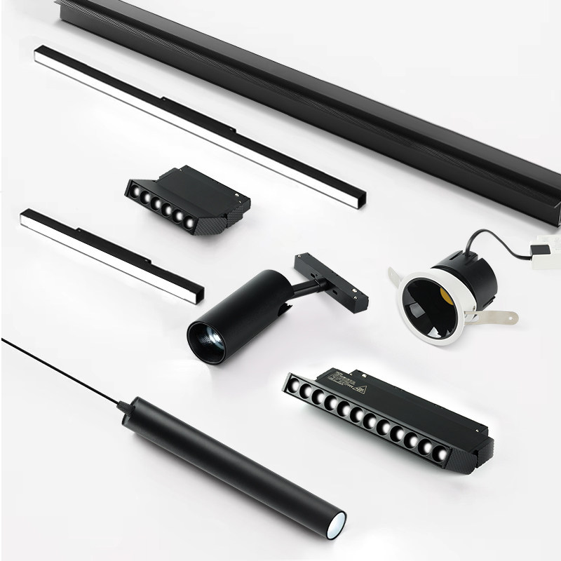 磁吸轨道灯嵌入式明装家用客厅卧室过道无主灯商业照明线形灯泛光,家装灯饰光源,轨道磁吸灯,淘宝优惠券,粉丝福利购,淘宝优惠卷