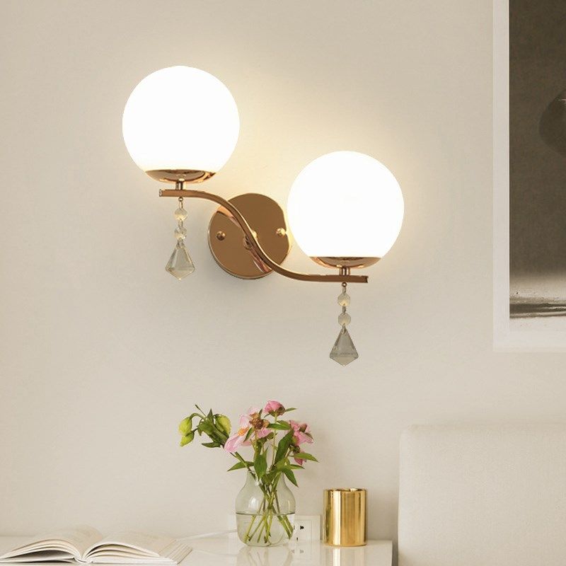 壁灯双头对称卧室床头灯现代简约客厅背景墙北欧过道密封防尘灯具,家装灯饰光源,壁灯,淘宝优惠券,粉丝福利购,淘宝优惠卷