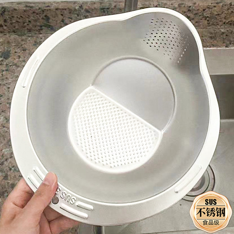 304不锈钢沥水篮水果盘子洗菜盆新款菜篮淘米神器多功能滤水家用,餐饮具,洗菜盆/沥水篮/漏水筛,淘宝优惠券,粉丝福利购,淘宝优惠卷