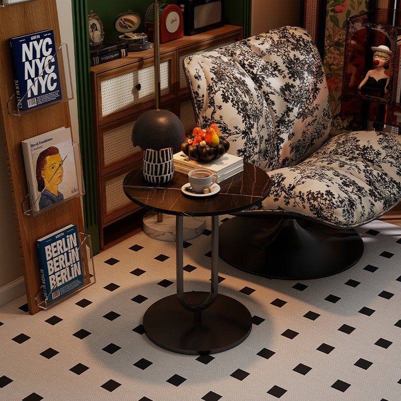 轻奢岩板边几沙发旁角几客厅小户型床头柜卧室金属圆形茶几小桌子,住宅家具,角几/边几,淘宝优惠券,粉丝福利购,淘宝优惠卷