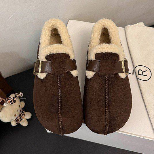 2025新款全包勃肯鞋冬季女鞋加绒加厚保暖棉鞋毛毛豆豆鞋保暖雪地,居家布艺,居家棉拖/棉鞋,淘宝优惠券,粉丝福利购,淘宝优惠卷