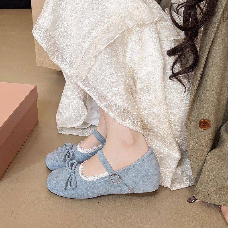 晚晚风复古休闲蝴蝶结玛丽珍单鞋女2025年春季新款法式百搭芭蕾鞋,女鞋,帆布鞋,淘宝优惠券,粉丝福利购,淘宝优惠卷