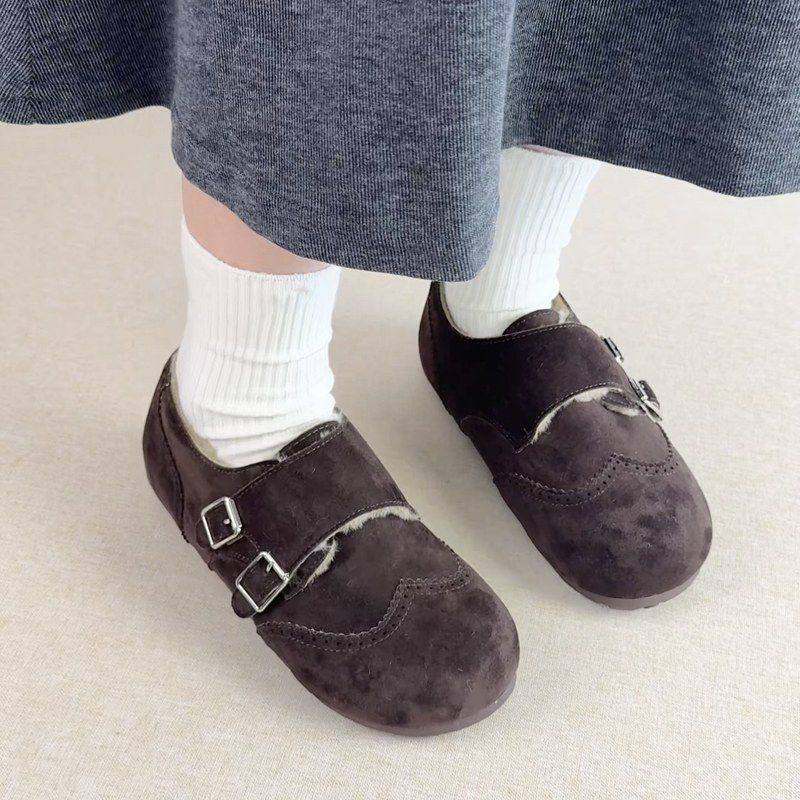 厚底内增高加绒保暖勃肯鞋女2025新款冬季一脚蹬雪地靴棉鞋乐福鞋,居家布艺,居家棉拖/棉鞋,淘宝优惠券,粉丝福利购,淘宝优惠卷