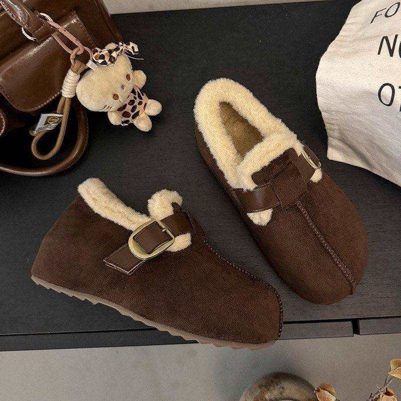 保暖雪地棉鞋勃肯鞋2025新款冬季女鞋加绒加厚保暖棉鞋毛毛豆豆鞋,居家布艺,居家棉拖/棉鞋,淘宝优惠券,粉丝福利购,淘宝优惠卷