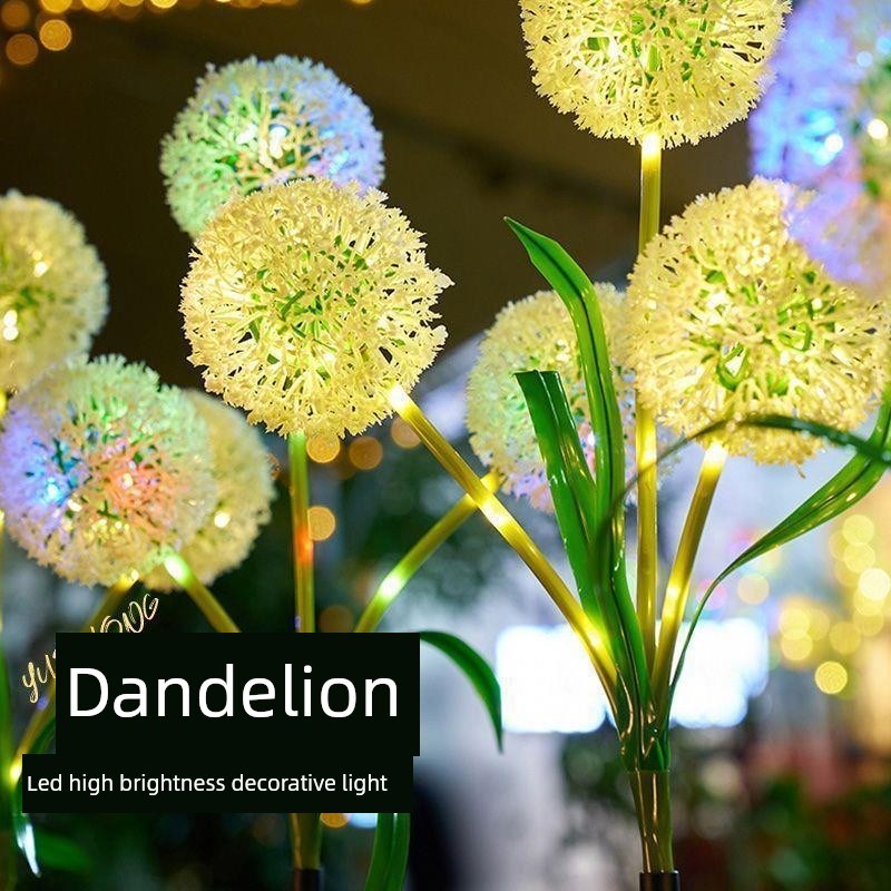 新款蒲公英庭院花园装饰亮化灯防D水景观草坪灯插电款售楼部商场