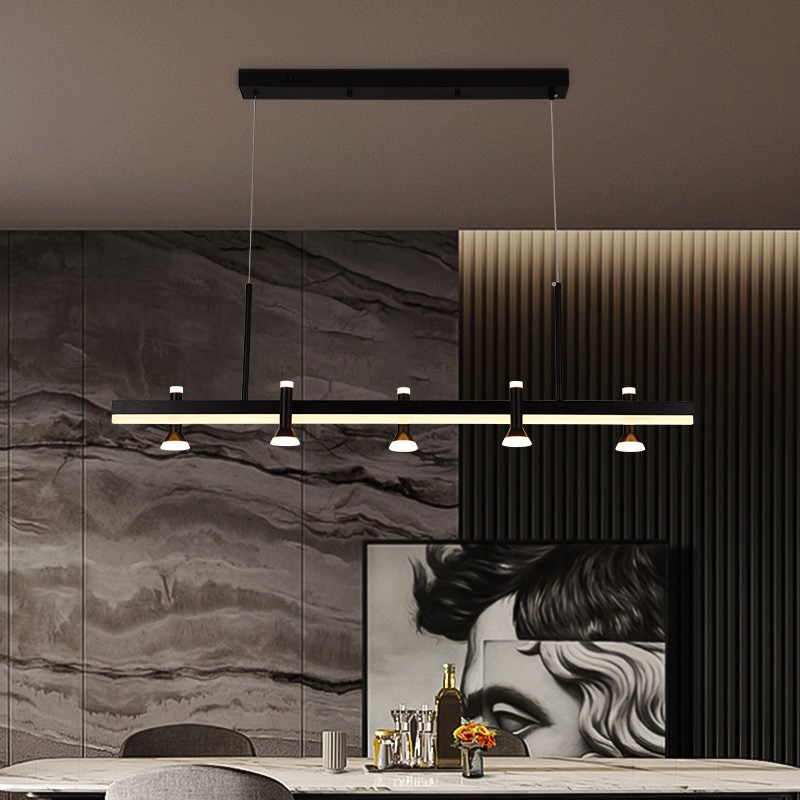 现代简约新款客厅多头铁艺灯y罩圆吊灯酒店别墅样板房卧室吊灯