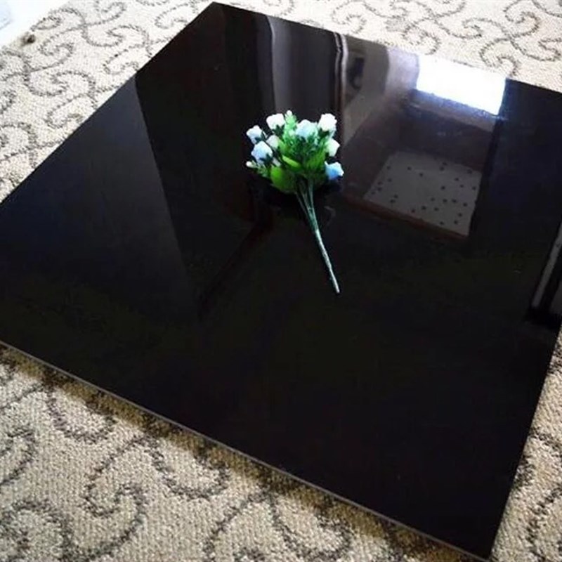 600/800超黑j抛光砖 800*800纯黑全抛釉  黑白客厅餐厅亮光地砖