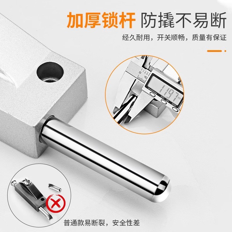 地锁有框玻璃门地插锁木门地弹门锁E防盗落地插销锁旋转门插销明