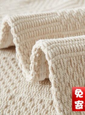 GI新款V防滑感棉麻沙发垫2024加厚四季通用轻奢亚麻高级I沙发套罩