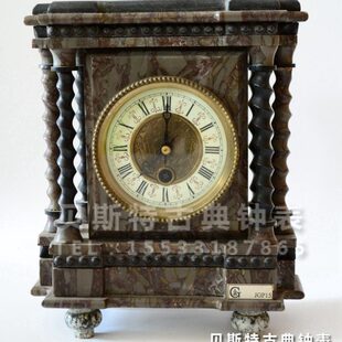 理铜|座钟台钟机械玄关石静音上|壁炉铸老式仿古钟弦钟表
