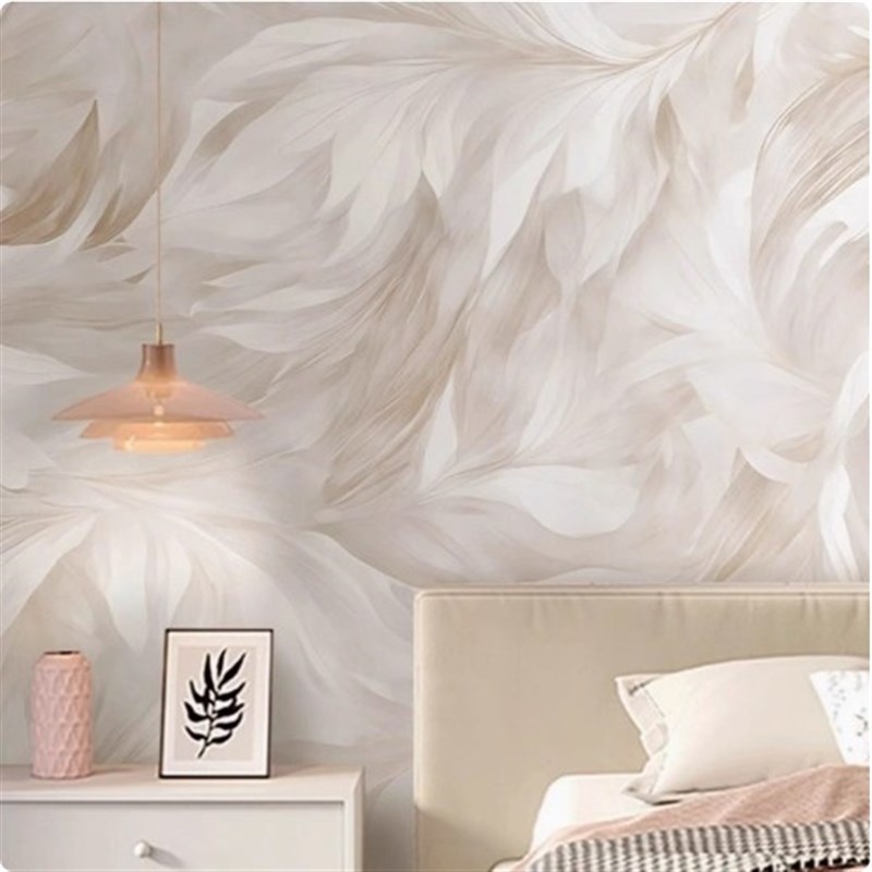 法式奶油风抽象艺术花纹墙纸电视背景墙壁布客厅卧室Z高级感墙布