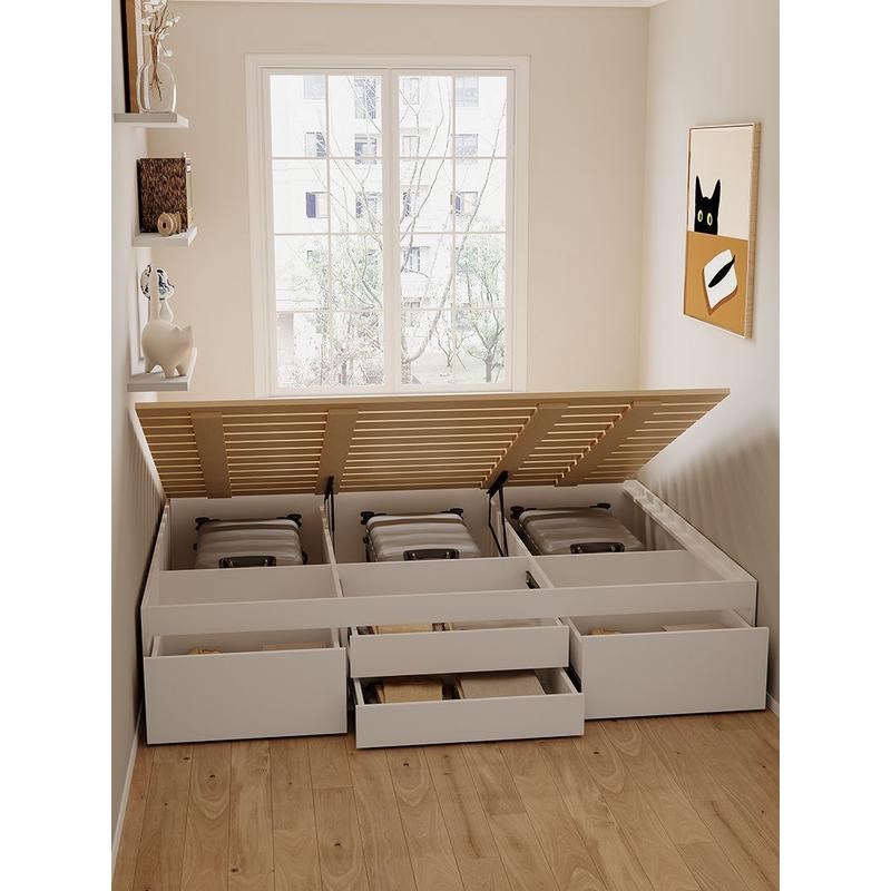 C誴3榻榻米小户型卧室简约现代床头柜板式踏踏实木塌W塌米床省空