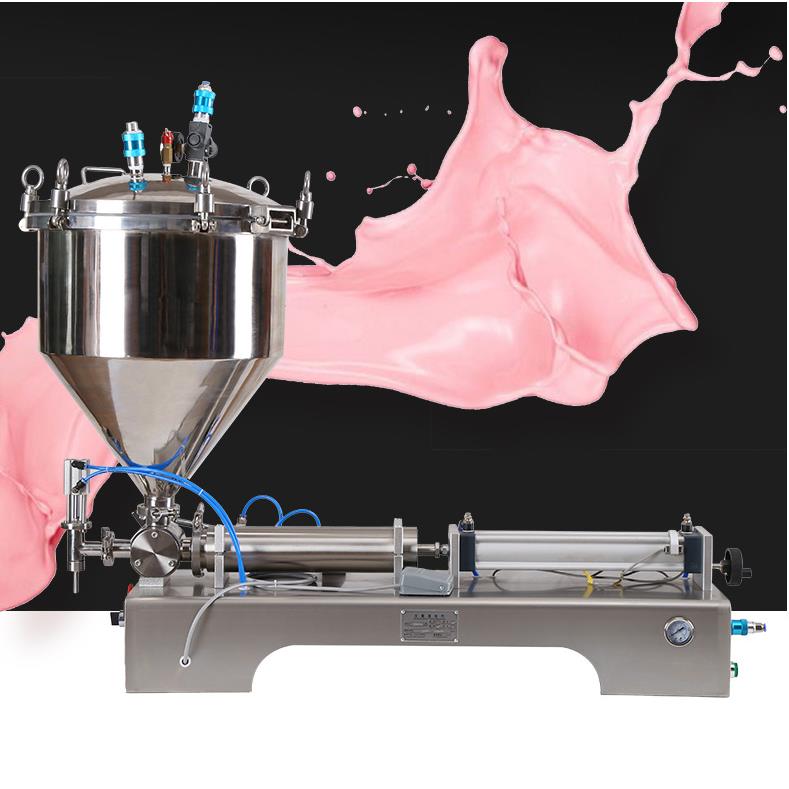 料斗加压全自动膏液两用定量灌装机气动浓稠膏体蜂蜜化妆品罐装机