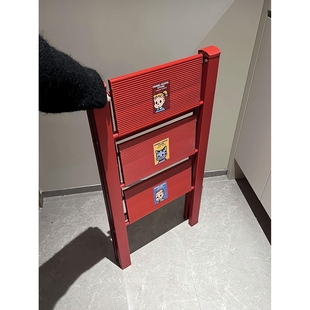 乔迁新居红色原田治梯子家用折叠款不占空间加厚搬家礼物人字梯