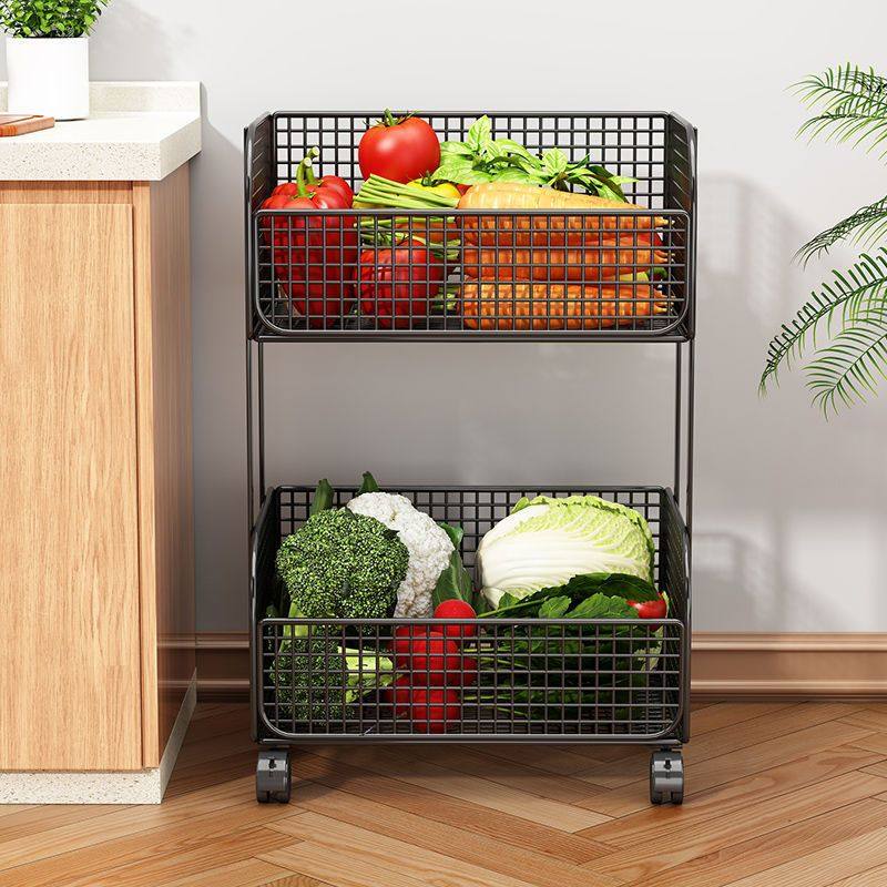 厨房菜篮子置物架落地可移动台面放水果蔬菜收纳家用多功能小推车,收纳整理,整理架/置物架/收纳架,淘宝优惠券,粉丝福利购,淘宝优惠卷